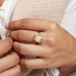 Bague Shiny en acier inoxydable doré à l'or fin