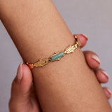 Bracelet Kacy en acier inoxydable doré à l'or fin — vue 2