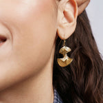 Boucles Elanor en acier inoxydable doré à l'or fin — vue 2