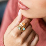 Bague Tana en acier inoxydable doré à l'or fin — vue 2