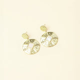 Boucles d'oreilles en acier inoxydable doré à l'or fin