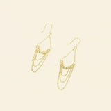 Boucles d'oreilles en acier inoxydable doré à l'or fin