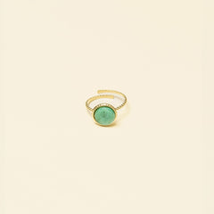 Bague Smile en acier inoxydable doré à l'or fin