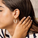 Boucles Mayra en acier inoxydable doré à l'or fin — vue 2