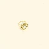 Bague Taous en acier inoxydable doré à l'or fin