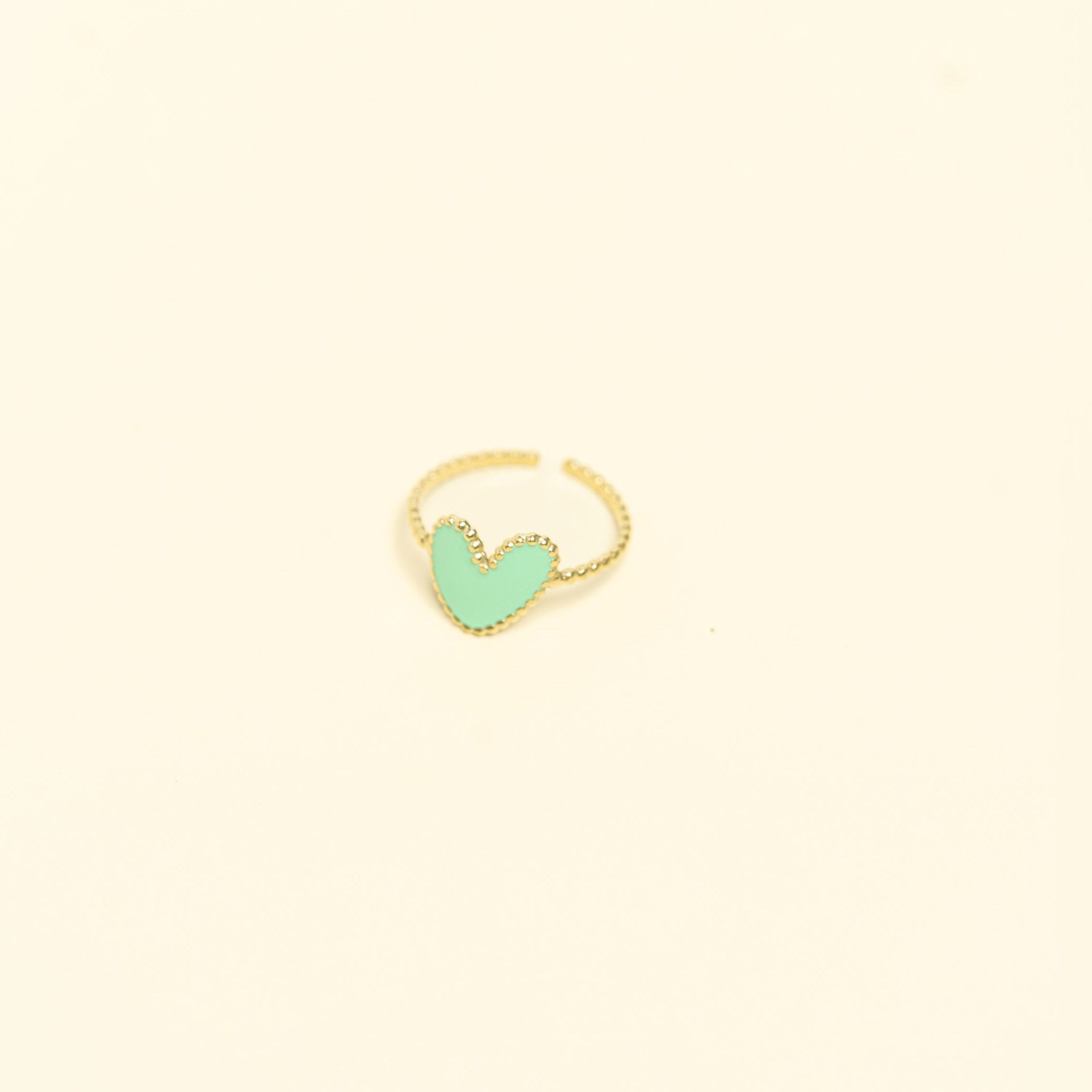 Bague Lagune en acier inoxydable doré à l'or fin