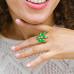 Parure Lyvana en acier inoxydable doré à l'or fin — vue 2