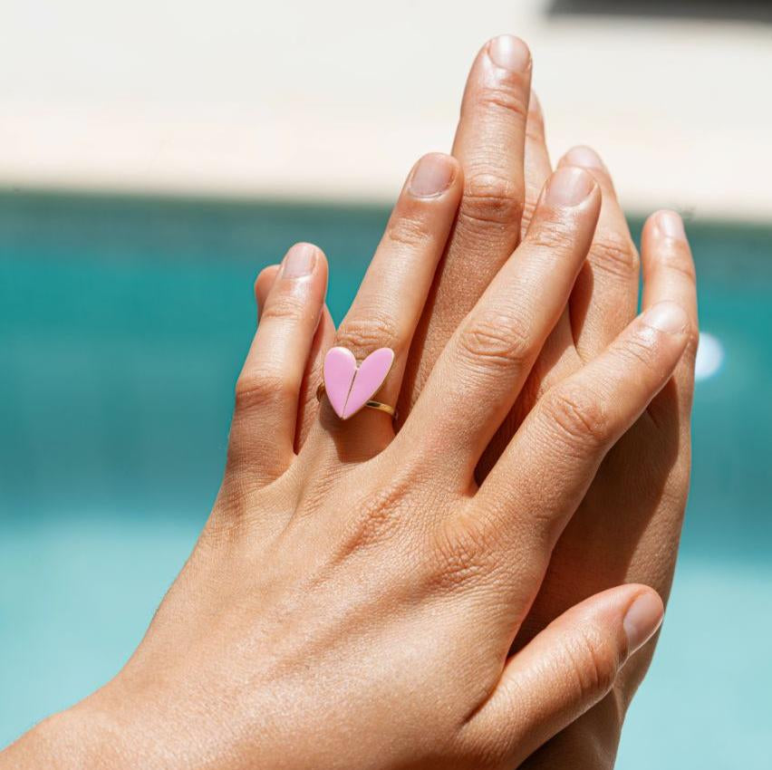 Bague Malha en acier inoxydable doré à l'or fin