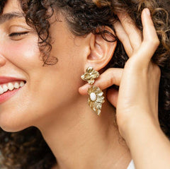 Boucles Wahida en acier inoxydable doré à l'or fin