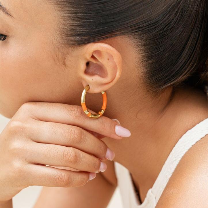 Boucles Nemo en acier inoxydable doré à l'or fin