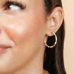 Boucles Corey en acier inoxydable doré à l'or fin — vue 2