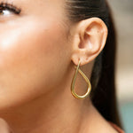Boucles Aïda en acier inoxydable doré à l'or fin — vue 3