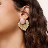 Boucles Linnea en acier inoxydable doré à l'or fin — vue 2