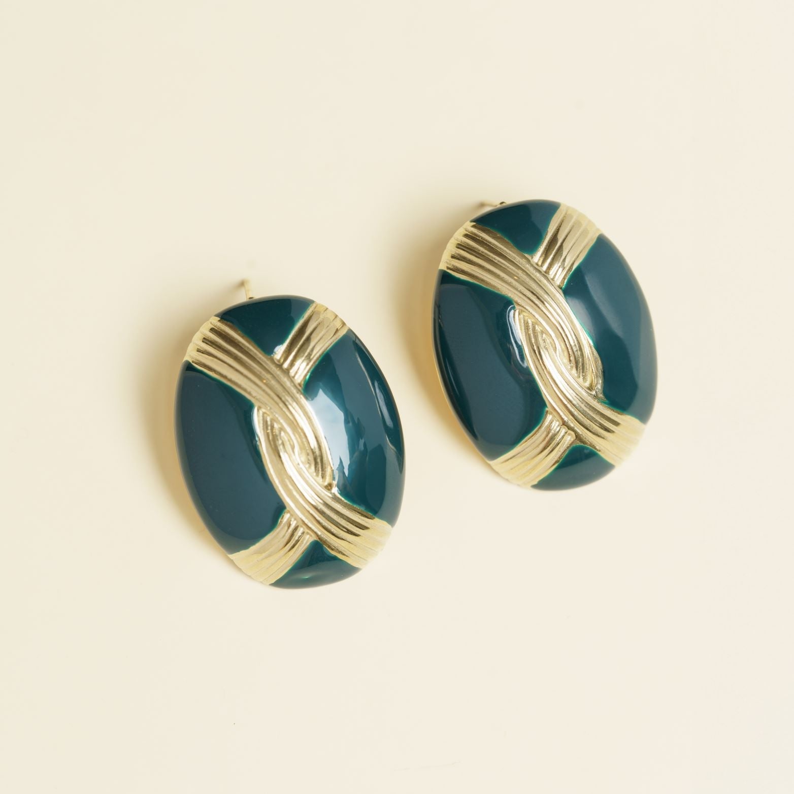 Boucles Bouthaina en acier inoxydable doré à l'or fin — vue 4