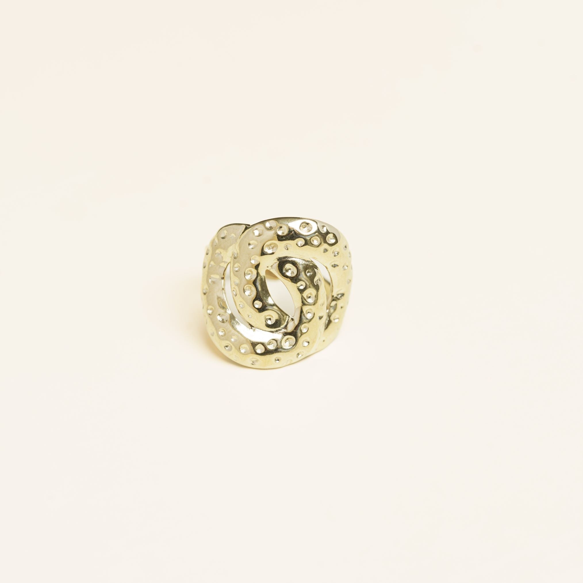 Bague Carmela en acier inoxydable doré à l'or fin — vue 2