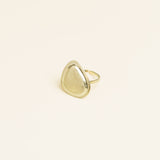 Bague Eugénia en acier inoxydable doré à l'or fin