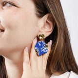 Boucles Rayana en acier inoxydable doré à l'or fin — vue 2