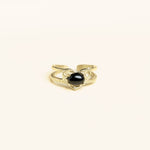 Bague Oualata en acier inoxydable doré à l'or fin