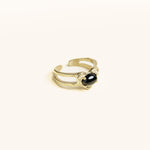 Bague Oualata en acier inoxydable doré à l'or fin — vue 3