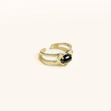 Bague Oualata en acier inoxydable doré à l'or fin — vue 3