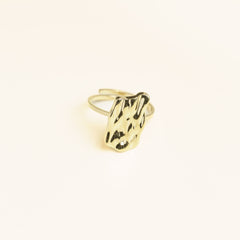Bague Silène en acier inoxydable doré à l'or fin