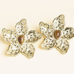 Boucles Ancolie en acier inoxydable doré à l'or fin