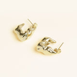 Boucles Corolle en acier inoxydable doré à l'or fin