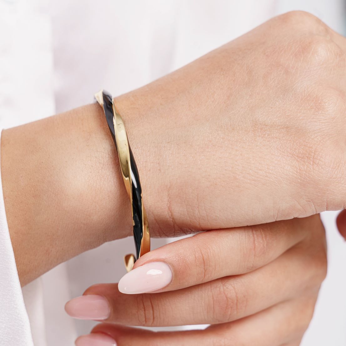 Bracelet Rafika en acier inoxydable doré à l'or fin — vue 2