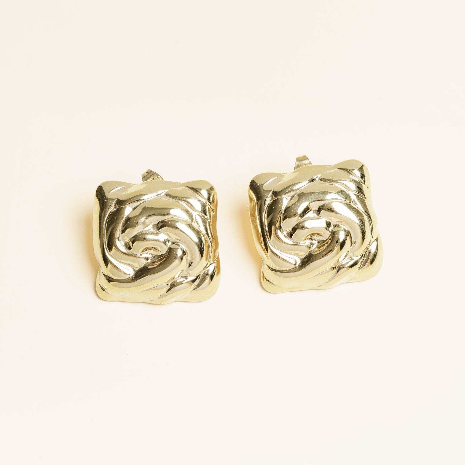 Boucles Sulina en acier inoxydable doré à l'or fin — vue 3
