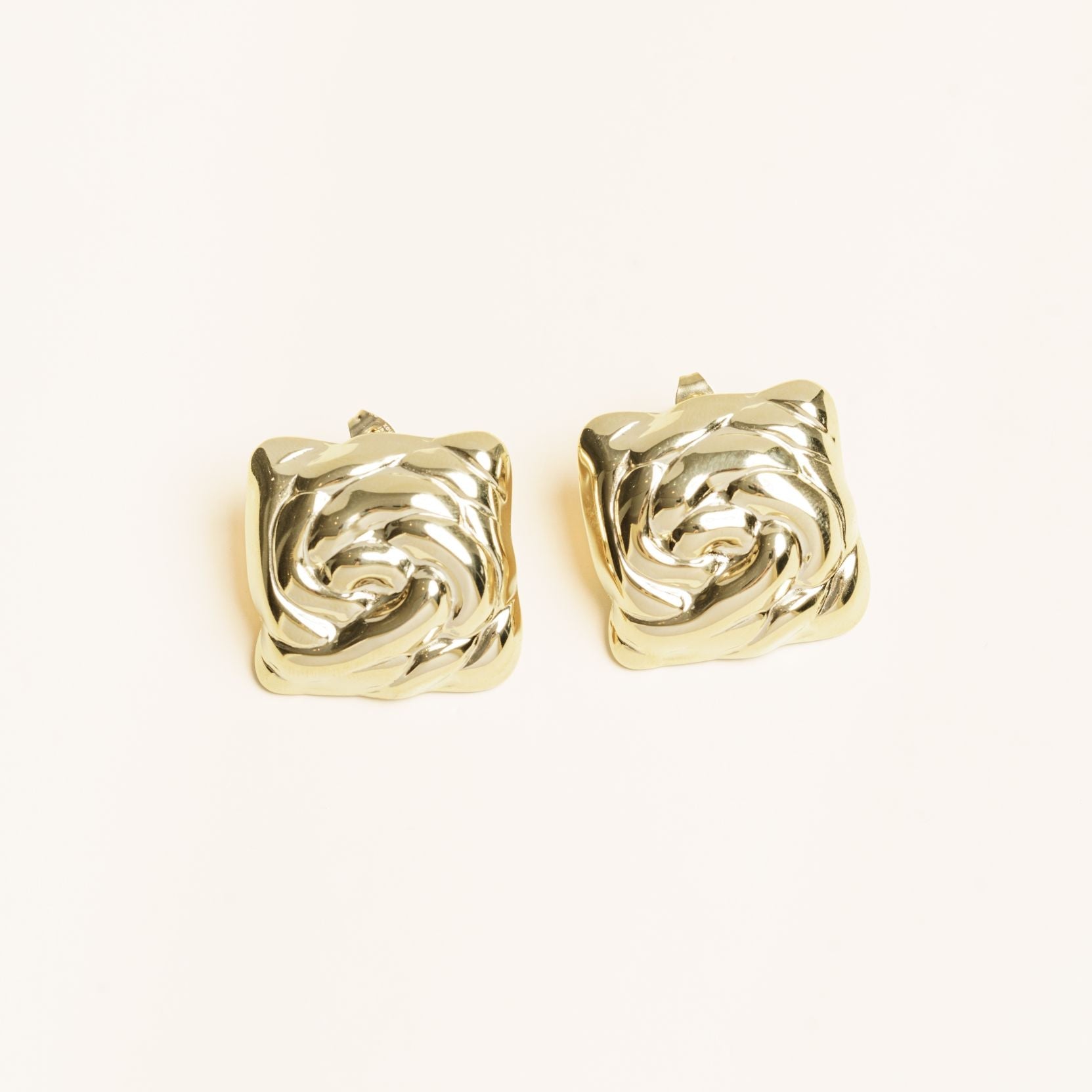 Boucles Sulina en acier inoxydable doré à l'or fin