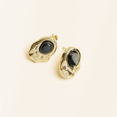 Boucles Nazha en acier inoxydable doré à l'or fin