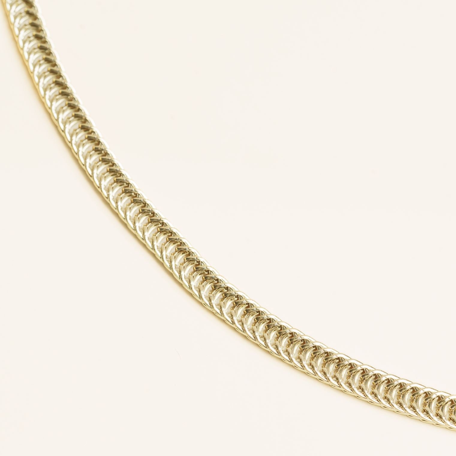 Collier Hibara en acier inoxydable doré à l'or fin — vue 2