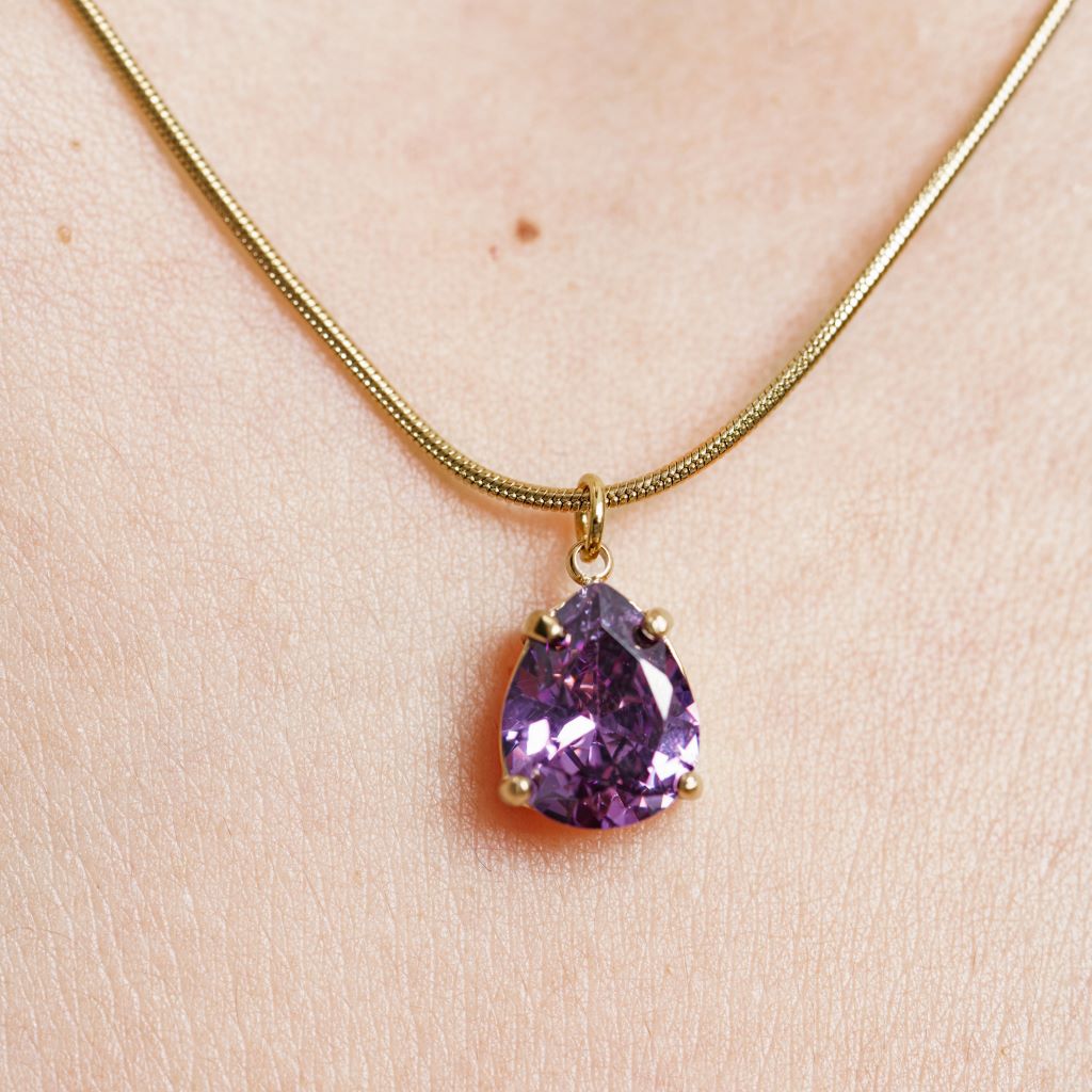 Collier Moushira en acier inoxydable doré à l'or fin — vue 3