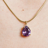 Collier Moushira en acier inoxydable doré à l'or fin — vue 3