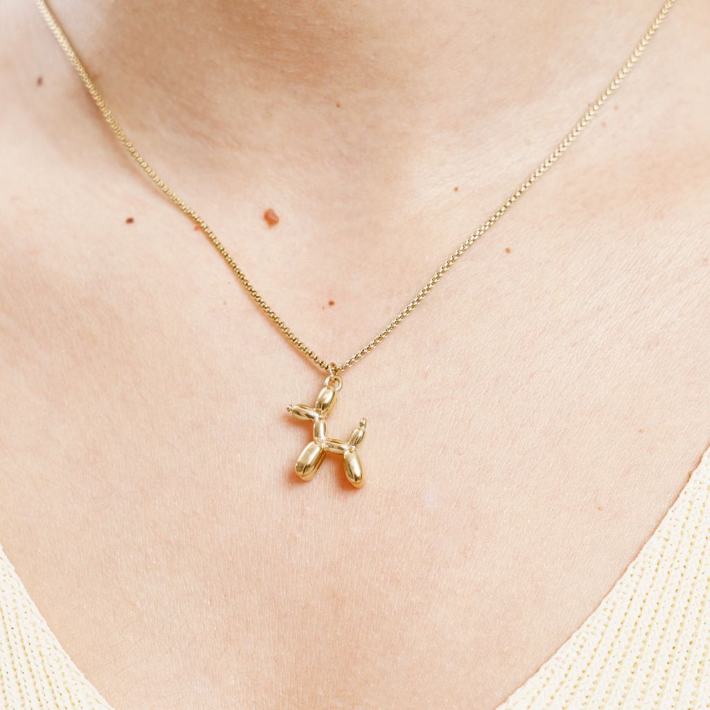 Collier Dhamina en acier inoxydable doré à l'or fin