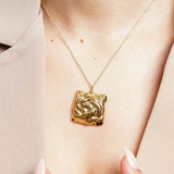 Collier Jaziria en acier inoxydable doré à l'or fin — vue 2