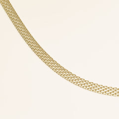 Collier Véla en acier inoxydable doré à l'or fin