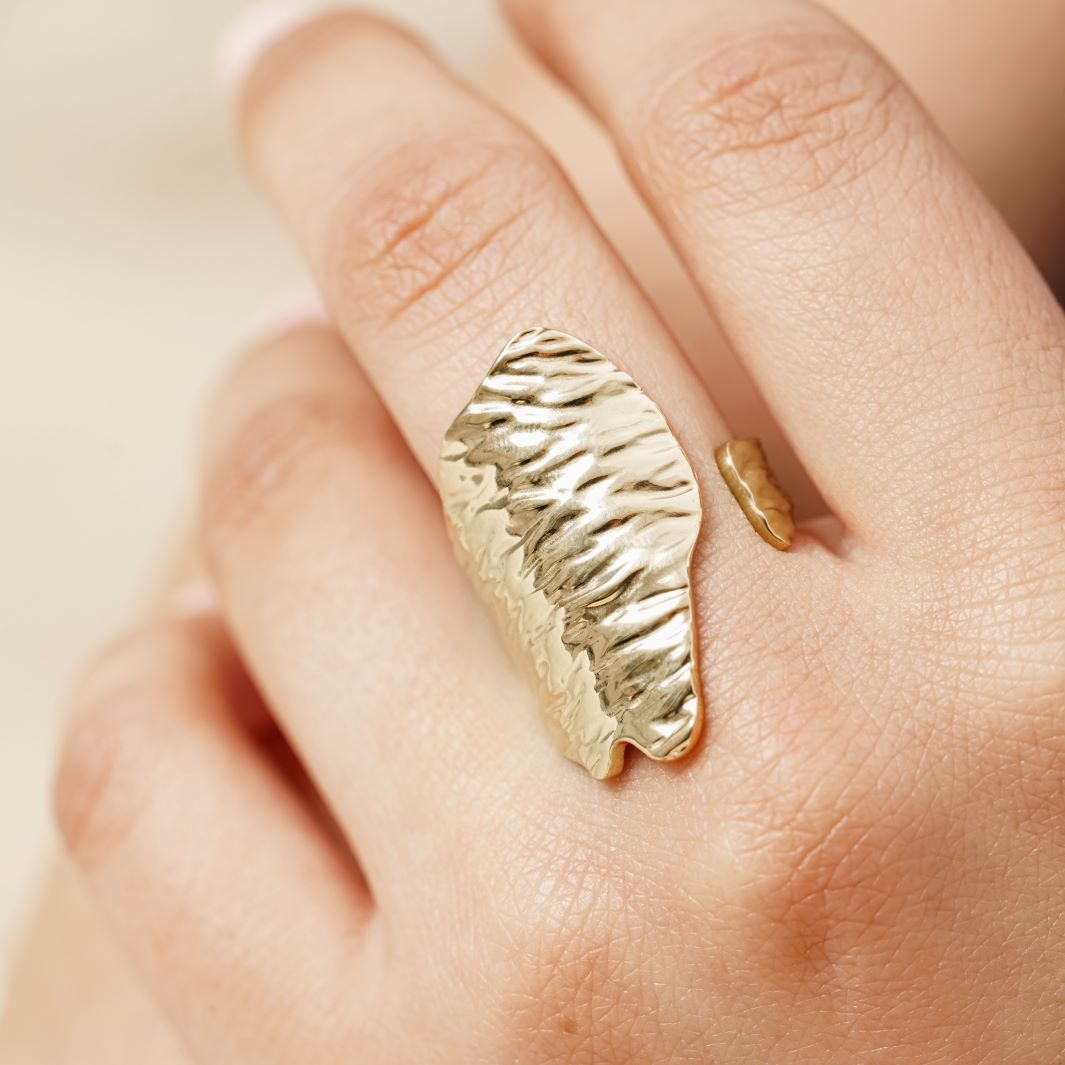 Bague Swappy en acier inoxydable doré à l'or fin — vue 3