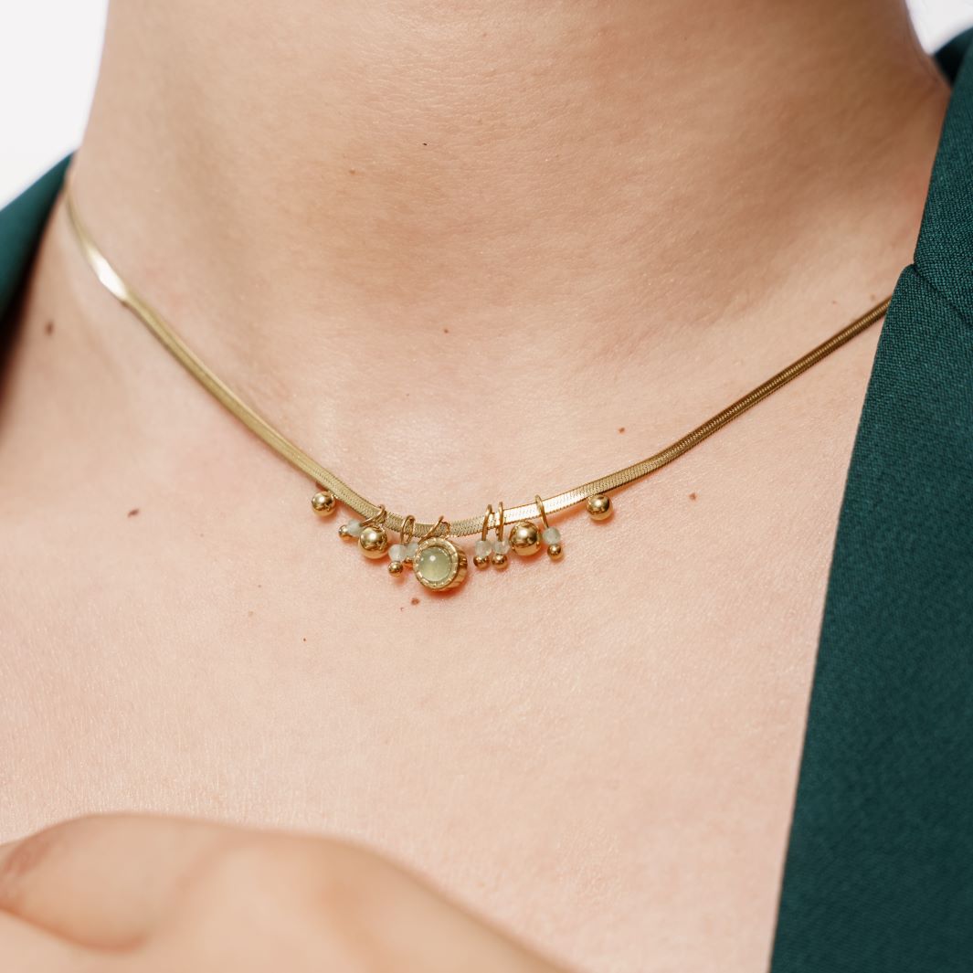 Collier Millie en acier inoxydable doré à l'or fin