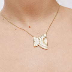 Collier Hermy en acier inoxydable doré à l'or fin