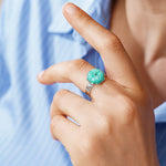 Bague Karéna en acier inoxydable doré à l'or fin — vue 2