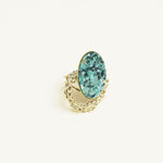 Bague Zinaelle en acier inoxydable doré à l'or fin — vue 2