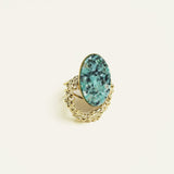 Bague Zinaelle en acier inoxydable doré à l'or fin — vue 5