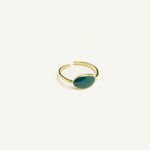Bague Méthoni en acier inoxydable doré à l'or fin — vue 2