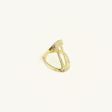 Bague Zéolya en acier inoxydable doré à l'or fin — vue 2