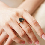 Bague Rhaïma en acier inoxydable doré à l'or fin — vue 3