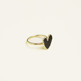 Bague Rhaïma en acier inoxydable doré à l'or fin