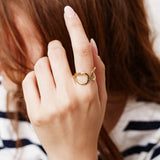 Bague Laya en acier inoxydable doré à l'or fin — vue 2