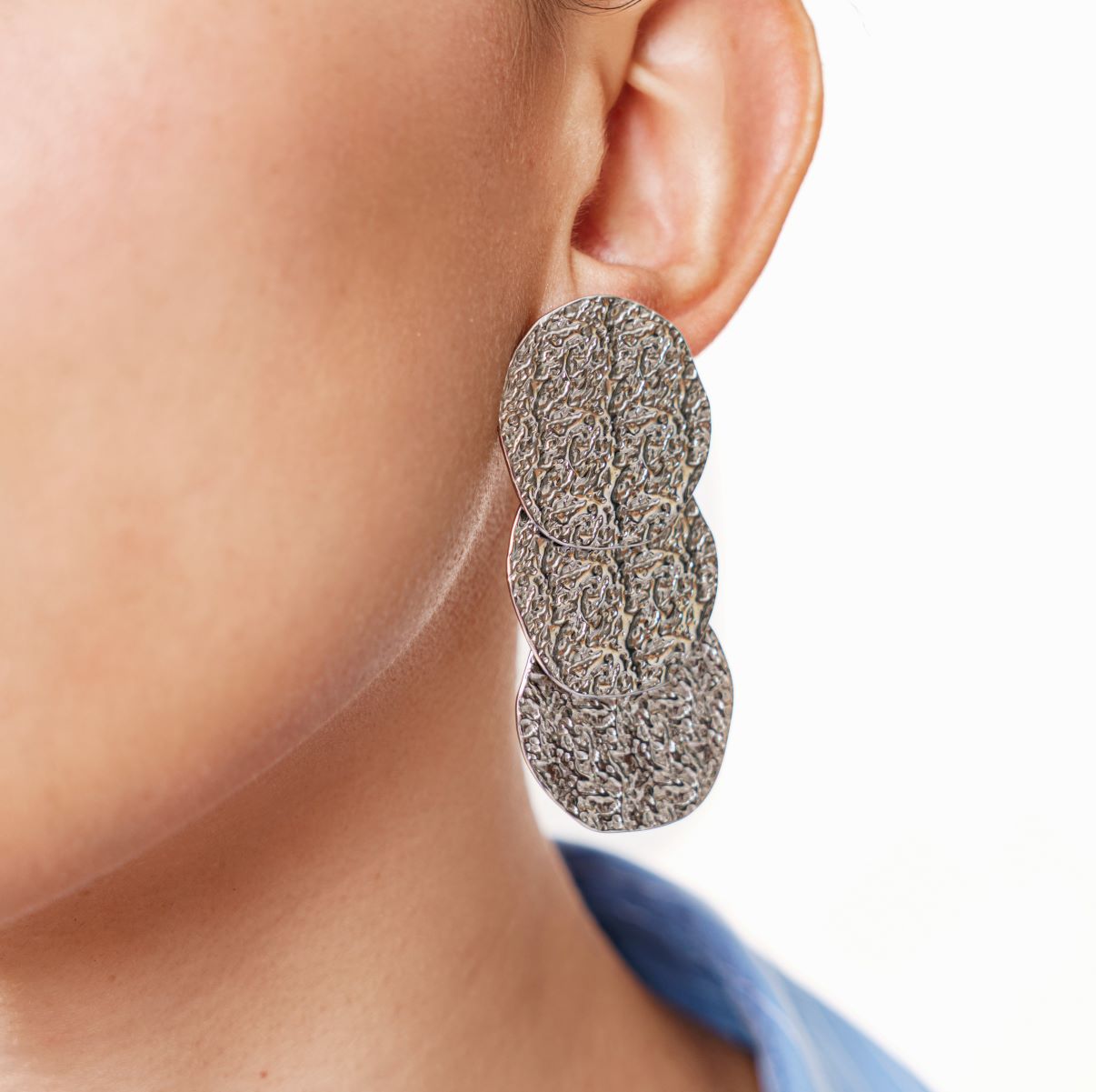 Boucles Virella en acier inoxydable doré à l'or fin — vue 3