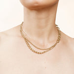 Collier Lérina en acier inoxydable doré à l'or fin — vue 2